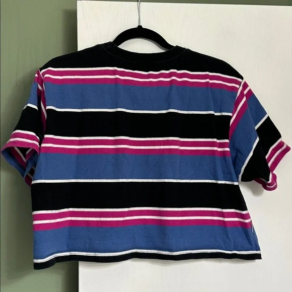 Obey Blue and Pink Striped Tee - Picture 2 of 2